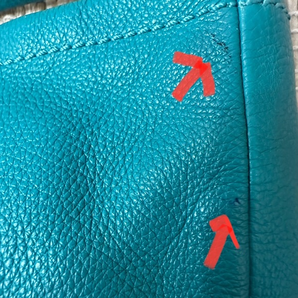 EUC Coach Leather Satchel Teal bag - Picture 6 of 11